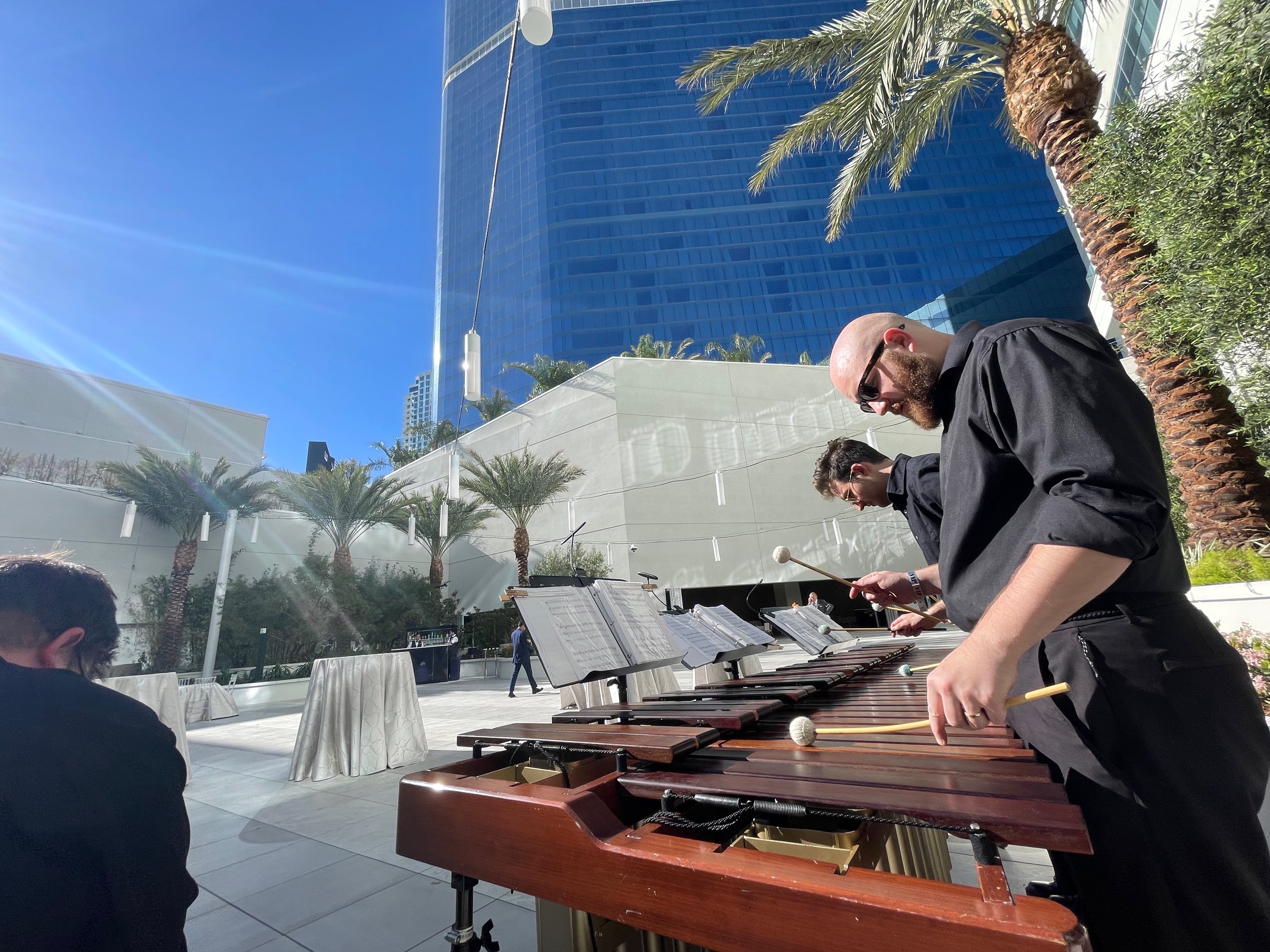 Marimba Band performing outdoors