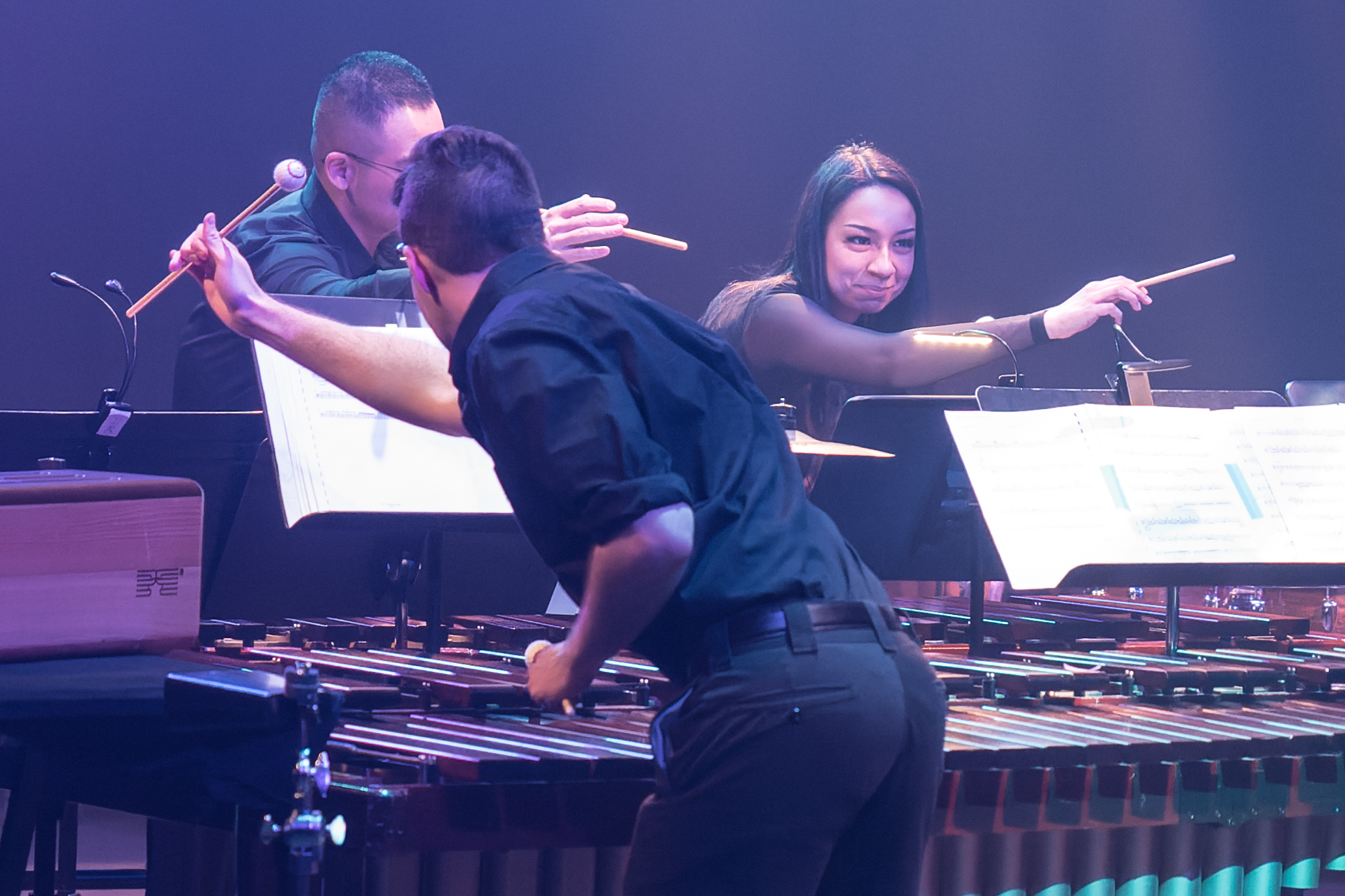 Percussion Ensemble performing on stage